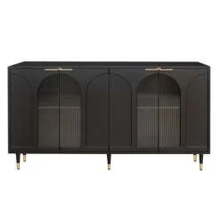 Modern Accent Storage Cabinet With 4 Doors, Wooden Sideboard Buffet Cabinet, Entertainment Center Media Console Table For Kitchen Living Room Entryway -Garvee GUEST 77749553 785a 4191 885b 8d7b90a9fe5d