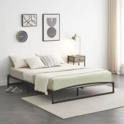 6/10 Inch Twin/Full/Queen/King Size Platform Metal Bed Frame Low Profile With Storage_Black/White 12 6/10 Inch Twin/Full/Queen/King Size Platform Metal Bed Frame Low Profile With Storage_Black/White -Garvee GUEST 77d7c99d f0b6 4dfa a4fd d4dd63179d6f