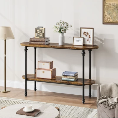 Whizmax Console Table, 43.3" Entryway Table With Storage, 2 Tier Sofa Table, Behind Couch Table For Living Room, Hallway, Entryway 4 Whizmax Console Table, 43.3" Entryway Table With Storage, 2 Tier Sofa Table, Behind Couch Table For Living Room, Hallway, Entryway - Image 2