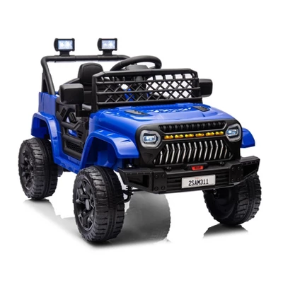 12V Ride On Car For Kids, Electric Vehicle Toddles, Battery Powered Truck Car Toy With RC, LED, Music, 4-Wheel Suspension 11 12V Ride On Car For Kids, Electric Vehicle Toddles, Battery Powered Truck Car Toy With RC, LED, Music, 4-Wheel Suspension - Image 9