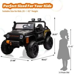 24V Ride-On Truck Car For Kids With Parent Remote Control – 3 Speeds, 4-Wheel Suspension, LED Lights, Music/MP3 Player & Safety Belt -Garvee GUEST 791e980a 5c7b 40e6 99fc f424aae677d0