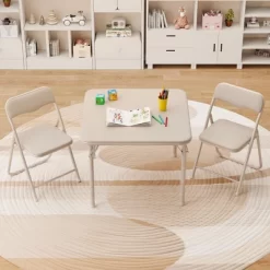 Boys And Girls Folding Table And Chairs Set Of 3, Portable Table And Chair With Pu Soft Cushion,Suitable 14 Boys And Girls Folding Table And Chairs Set Of 3, Portable Table And Chair With Pu Soft Cushion,Suitable -Garvee GUEST 79690d66 65d8 4202 9d76 91e2a0ce4b24