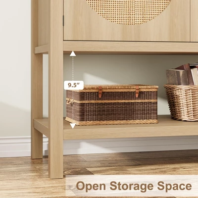 Farmhouse Console Table, Sofa Table With 2-Door, Entryway Table With Storage Shelf, Hallway Table 5 Farmhouse Console Table, Sofa Table With 2-Door, Entryway Table With Storage Shelf, Hallway Table - Image 3