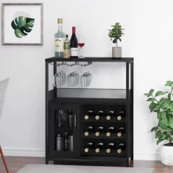 3-Tier Wine Bar Cabinet With Detachable Wine Rack And Storage Space 14 3-Tier Wine Bar Cabinet With Detachable Wine Rack And Storage Space -Garvee GUEST 7b95fe64 2b37 468f 8d0c 51cf5ff78ad4