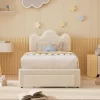 Twin/Full/Queen Size Princess Bed Frame With LED Headboard & Storage Drawers, Adjustable Boucle Platform Bed For Girls, No Box Spring Needed -Garvee GUEST 7c32a1a7 0674 434c 8070 ee72335e024e
