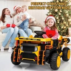 Garvee 24V 2-Seater Ride-On Dump Truck For Kids, Electric Construction Vehicle With Remote Control,Motorized Dump Bed, Shovel,LED Lights,Music,Yellow -Garvee GUEST 7e779c42 cda1 49c7 aab4 f42c0b4b9ec5