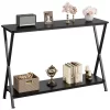 Console Sofa Tables, Narrow Entrance Sofa Table With Shelves, 2-Tier Industrial Entryway Table For Living Room, Foyer, Hallway, Behind Couch, Office