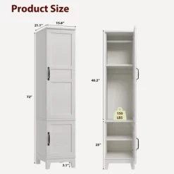 Armoire Wardrobe Closet With 2 Doors,72" Wooden Wardrobe Cabinet With Hanging Rod, Narrow Tall Armoire With 18 Adjustable Shelves For Bedroom 14 Armoire Wardrobe Closet With 2 Doors,72" Wooden Wardrobe Cabinet With Hanging Rod, Narrow Tall Armoire With 18 Adjustable Shelves For Bedroom -Garvee GUEST 7ef675db 6c93 4408 aaf5 8086d77707f5