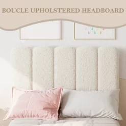 Twin Bed Frame, Boucle Upholstered Platform Bed With Wave Headboard For Girls/Kids, Easy Assembly, Wood Slats Support, No Box Spring Needed 7 Twin Bed Frame, Boucle Upholstered Platform Bed With Wave Headboard For Girls/Kids, Easy Assembly, Wood Slats Support, No Box Spring Needed -Garvee GUEST 7f7ede71 74d3 4a78 b1c3 65d32efbe664