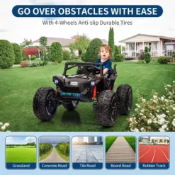 24V 2 Seater UTV Ride On Toys For Kids 3-8, Remote Control Car With 17" Large Tires -Garvee GUEST 7fa179dc 8e1e 46c1 9482 a94d379ee67b