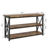 3 Tier Console Table, 47.2" Narrow Entryway Table With Storage, Wood Sofa Table With Metal Frame -Garvee GUEST 7fc0ef3a 260d 460e 9928 02a59d8037e1