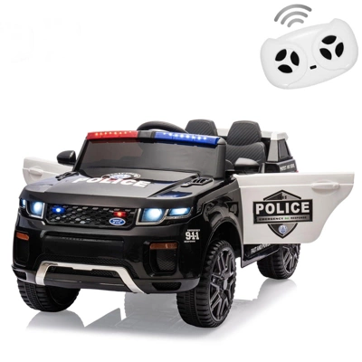 Electric Police Car For Kids,12V 4.5AH Battery Powered Kids Ride On Toy With Remote Control, Flashing Lights And Music 9 Electric Police Car For Kids,12V 4.5AH Battery Powered Kids Ride On Toy With Remote Control, Flashing Lights And Music - Image 7