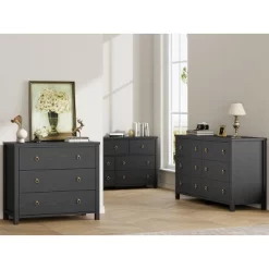 Dresser For Bedroom Rattan Chest Of Dressers 29" Tall Dresser For Closet With 3 Rattan Drawers Boho Night Stand Large -Garvee GUEST 8100a19a 9899 43f3 8581 2f19e7121288 1