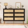 Rattan 6 Drawer Dresser, Wide Double Dresser With Gold Handles & Legs, Modern Chest With Large Storage For Bedroom Or Living Room 2 Rattan 6 Drawer Dresser, Wide Double Dresser With Gold Handles & Legs, Modern Chest With Large Storage For Bedroom Or Living Room -Garvee GUEST 8194db3c bdf1 4003 8eb5 13b7bb83935a