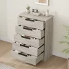 5 Drawer Dresser For Bedroom, Dresser Chest Of Drawers With Embedded Handles Design, Wooden Dresser Organizer For Living Room, Nursery, Hallway -Garvee GUEST 81b6773d aed1 4a0a 985c 1a66f9a4a1b9