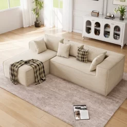Modular Sectional Couches For Living Room, L-Shaped Sectional Couch With Deep Seat, Upholstered Sofa For Bedroom, No Assembly Required, Chenille -Garvee GUEST 81db84d4 0a10 432e a42a 9b91cd17acfd
