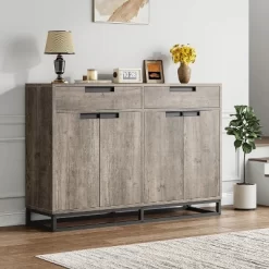 Sideboard Buffet Cabinet, 55" Kitchen Accent Modern Storage Cabinet With 2 Drawers And 4 Doors, Coffee Bar Buffet Table For Kitchen, Dining Room -Garvee GUEST 8262973c cd1a 4793 beef 24691d295de9