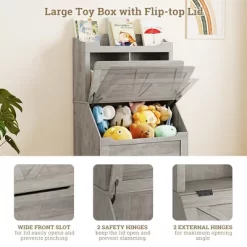 Whizmax Bookshelf For Kids, Wooden Book Display, Kids Bookshelf And Toy Storage, Children Book Rack Bookcase Toybox Combo For Bedroom & Nursery -Garvee GUEST 827df5f6 29ff 4964 bc0f 2ae265a93f48