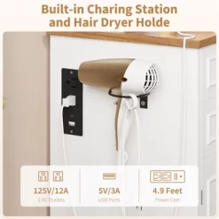 Vanity Desk With LED Lighted Mirror, Makeup Vanity Table With 5 Drawers, 4 Doors, And 3 Storage Shelves For Bedroom, Dressing Room 17 Vanity Desk With LED Lighted Mirror, Makeup Vanity Table With 5 Drawers, 4 Doors, And 3 Storage Shelves For Bedroom, Dressing Room -Garvee GUEST 83d4d9d1 b60f 45da 87a0 e405ae2de486