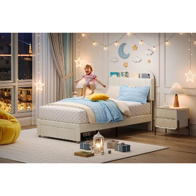 Twin Size Bed Frames With Storage Headboard,Twin Bed Frames With Storage Drawer 10 Twin Size Bed Frames With Storage Headboard,Twin Bed Frames With Storage Drawer - Image 8