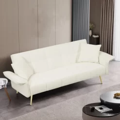 WhizMax Convertible Sofa Bed, Velvet Upholstered Futon Convertible Couch, Folding Sleeper Sofa Bed, Daybed Guest Bed For Living Room Bedroom -Garvee GUEST 848acf8f 12dc 49f7 a2b9 ac1518f2aa4a