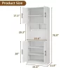 71" Tall Kitchen Storage Cabinets, Pantry Cabinet With Microwave Shelf -Garvee GUEST 84c246d2 977c 44d8 b65e dabaf1e64b98