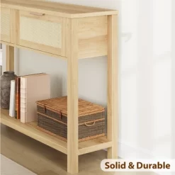 Rattan Entryway Table, Wood Console Table With 2 Drawers, Sofa Table With Storage, Console Tables For Entryway, Living Room, Hallway, Foyer 19 Rattan Entryway Table, Wood Console Table With 2 Drawers, Sofa Table With Storage, Console Tables For Entryway, Living Room, Hallway, Foyer -Garvee GUEST 8886c272 ead7 4f00 bffc 005e93a1adad
