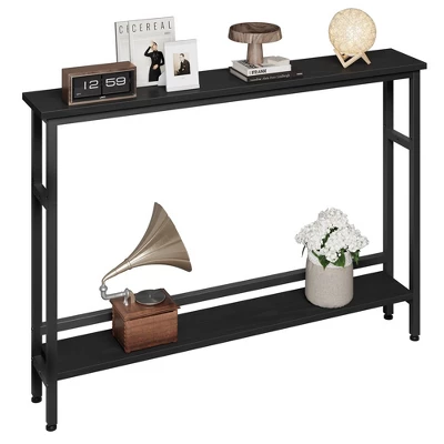 Whizmax 39.4" Narrow Sofa Table, 2 Tier Skinny Console Table With Adjustable Shelf, Slim Behind Couch Table For Living Room, Entryway, Hallway 10 Whizmax 39.4" Narrow Sofa Table, 2 Tier Skinny Console Table With Adjustable Shelf, Slim Behind Couch Table For Living Room, Entryway, Hallway - Image 8