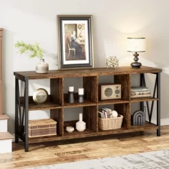 8 Cube Storage Organizer Bookshelf, 3 Tier Metal Horizontal Bookcase -Garvee GUEST 8a32eaee 4b7e 4eb3 805d 489f1417a66f