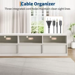 70 Inch TV Stand For 80" TVs, Mid Century Modern Entertainment Center With Storage Drawer & Open Shelves -Garvee GUEST 8ac068fe c2bf 4282 bbe0 28580ab5bf5f