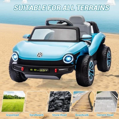 Licensed Volkswagen Beetle Ride-On Car For Kids, 12V Electric Vehicle, 4-Wheeler Toy Car With Remote Control, LED Lights, Music Player 7 Licensed Volkswagen Beetle Ride-On Car For Kids, 12V Electric Vehicle, 4-Wheeler Toy Car With Remote Control, LED Lights, Music Player - Image 5