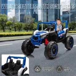 24V Kids Electric UTV - 4WD Ride-On Car With Parent Remote, LED Lights & Suspension | 110Lb Capacity, Ages 3-6 -Garvee GUEST 8cb641ed 6dbe 4d0a be8e cc3242439d5c