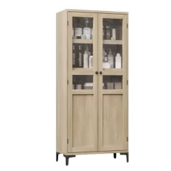 63 Inch Tall Storage Cabinet With Glass Doors, Kitchen Pantry Cabinet 5 Tier Bathroom Cabinet With Doors Adjustable Shelves -Garvee GUEST 8da163f5 5ba7 40eb 8a1b d3160d8ed1ff