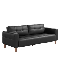 Garvee 3-Seater Sofa Couch, Modern Sofa With Deep Seats And 2 Pillows, Breathable Faux Leather Couch, Stylish Loveseat For Living Room -Garvee GUEST 8e18c376 6678 4031 b994 995ba68bfd2b