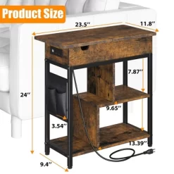 End Table With Charging Station, Narrow Side Table Nightstand With Outlets USB Ports And Storage 9 End Table With Charging Station, Narrow Side Table Nightstand With Outlets USB Ports And Storage -Garvee GUEST 8e405885 80d8 4d9f 8950 0af3aaa17037