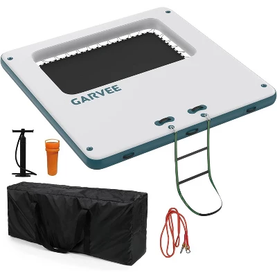 Inflatable Water Hammock Floating Dock Mesh, Heavy Duty River Floats Lake Raft For Tanning Pool Float Island Platform Pad Mat Party 9 Inflatable Water Hammock Floating Dock Mesh, Heavy Duty River Floats Lake Raft For Tanning Pool Float Island Platform Pad Mat Party - Image 7