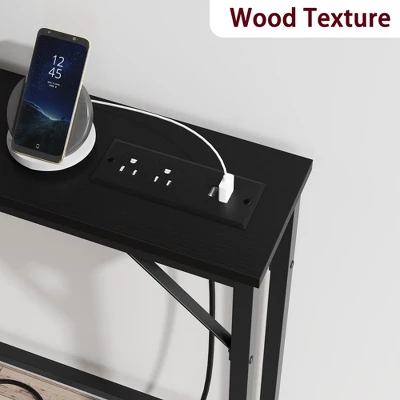 Whizmax 39.3" Narrow Sofa Table With Outlets, Skinny Console Table With Storage, Slim Behind Couch Table For Living Room, Entryway, Hallway, Foyer 7 Whizmax 39.3" Narrow Sofa Table With Outlets, Skinny Console Table With Storage, Slim Behind Couch Table For Living Room, Entryway, Hallway, Foyer - Image 5