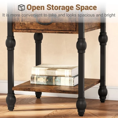 Entryway Table, Console Table With 3 Storage Drawers, 3 Tier Industrial Sofa Table, Behind Couch Table For Entry, Living Room 12 Entryway Table, Console Table With 3 Storage Drawers, 3 Tier Industrial Sofa Table, Behind Couch Table For Entry, Living Room - Image 10