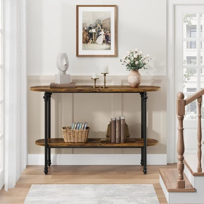 Whizmax Console Table, 43.3" Entryway Table With Storage, 2 Tier Sofa Table, Behind Couch Table For Living Room, Hallway, Entryway 5 Whizmax Console Table, 43.3" Entryway Table With Storage, 2 Tier Sofa Table, Behind Couch Table For Living Room, Hallway, Entryway - Image 3