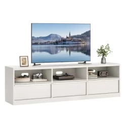 70 Inch TV Stand For 80" TVs, Mid Century Modern Entertainment Center With Storage Drawer & Open Shelves -Garvee GUEST 919b48fe 117f 4d47 a969 2a432a49212f