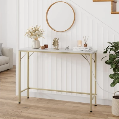 9.1" Narrow Console Table With Outlets, Behind Couch Table For Living Room 10 9.1" Narrow Console Table With Outlets, Behind Couch Table For Living Room - Image 8