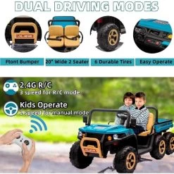 24V 2-Seater Ride On Dump Truck For Kids,4WD Electric UTV,with 6 Wheels,Remote Controlfor Kids Aged 3-5 Years 11 24V 2-Seater Ride On Dump Truck For Kids,4WD Electric UTV,with 6 Wheels,Remote Controlfor Kids Aged 3-5 Years -Garvee GUEST 92115d59 0ff3 483b aba5 a17e82397a09