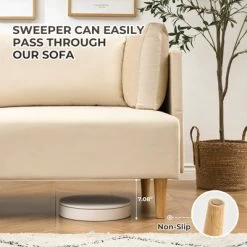 76" Sofa Couch, Comfy Upholstered Loveseat With Extra Deep Seats -Garvee GUEST 924c3219 ed59 4dbd 9753 b9c23eaf492a