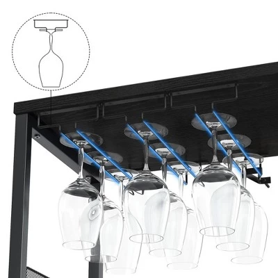 3-Tier Wine Bar Cabinet With Detachable Wine Rack And Storage Space 8 3-Tier Wine Bar Cabinet With Detachable Wine Rack And Storage Space - Image 6