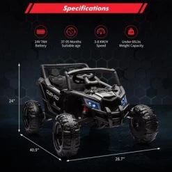24V Kids Ride-On Utv Car – Battery-Powered Electric Vehicle With Remote Control, Spring Suspension 17 24V Kids Ride-On Utv Car – Battery-Powered Electric Vehicle With Remote Control, Spring Suspension -Garvee GUEST 93560006 3e53 4333 bf0e 89656691b47f