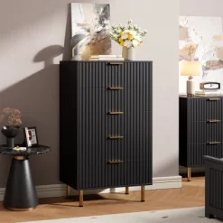 Fluted 3/5/6/8 Drawer Storage Dresser, Tall Modern Chest With Ample Deep Drawers And Wide Top, Wooden Organizer For Living Room, Hallway 10 Fluted 3/5/6/8 Drawer Storage Dresser, Tall Modern Chest With Ample Deep Drawers And Wide Top, Wooden Organizer For Living Room, Hallway -Garvee GUEST 93f098a3 8e3f 4bde b333 f71463ea9117