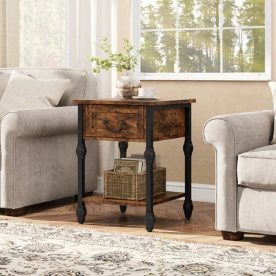 Entryway Table, Console Table With 3 Storage Drawers, 3 Tier Industrial Sofa Table, Behind Couch Table For Entry, Living Room 4 Entryway Table, Console Table With 3 Storage Drawers, 3 Tier Industrial Sofa Table, Behind Couch Table For Entry, Living Room - Image 2