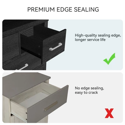 Whizmax Dresser For Bedroom With 7 Drawers, Modern Chest Of Drawers Closet With Metal Handle, Wooden Dresser Organizer, For Bedroom, Living Room 9 Whizmax Dresser For Bedroom With 7 Drawers, Modern Chest Of Drawers Closet With Metal Handle, Wooden Dresser Organizer, For Bedroom, Living Room - Image 7