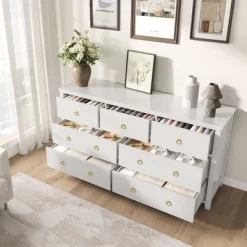 7-Drawer Dresser For Bedroom, White Modern Tall Chest Of Drawers - Storage Dresser With Anti-Tip Design, Robot Vacuum Friendly 11 7-Drawer Dresser For Bedroom, White Modern Tall Chest Of Drawers - Storage Dresser With Anti-Tip Design, Robot Vacuum Friendly -Garvee GUEST 95570e71 63b9 4dee 8370 0a13c3faca84