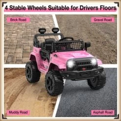 Garvee 12V Ride On Truck For Kids, Battery-Powered Car With Remote Control, Music, LED Lights & Suspension, For Ages 2-5 -Garvee GUEST 95875119 e054 4fc3 9024 780c3ccc03cb